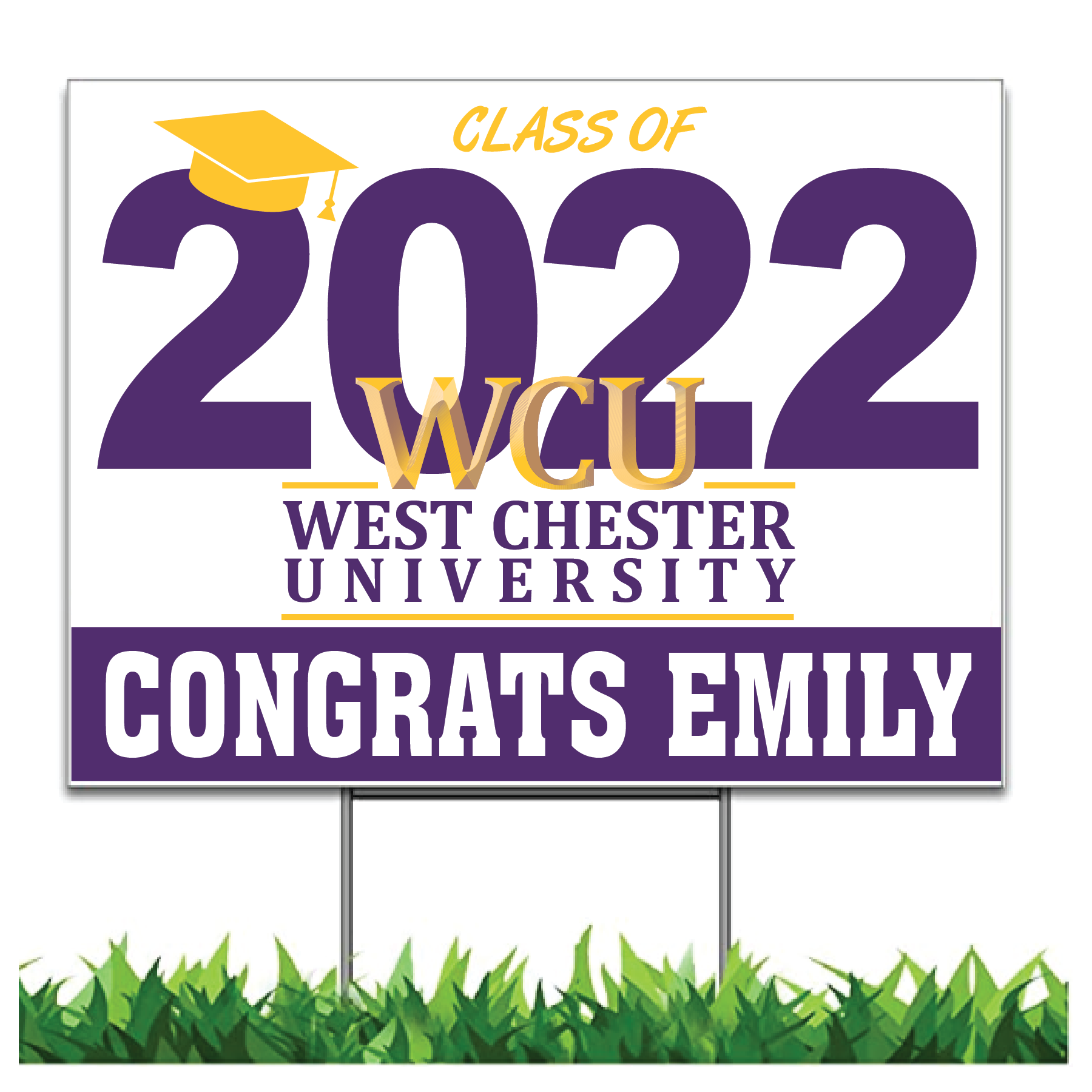 West Chester University Graduation Lawn Sign